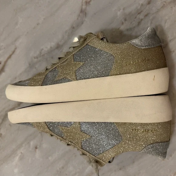 Vintage Havana Kara Matte Silver Gold Glitter Sneaker 9